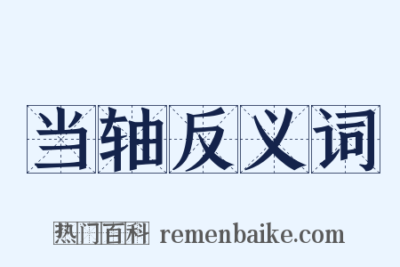 当轴反义词是什么意思的图片